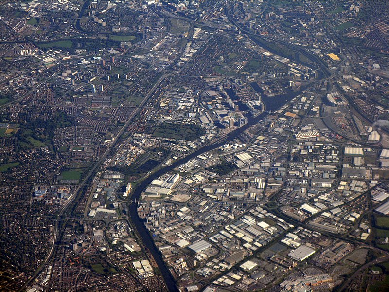 File:Aerial photograph of Salford and Trafford Park.jpg