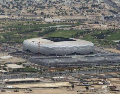 education city stadium under construction