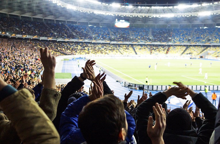 Football Stadium with Crowd Cheering