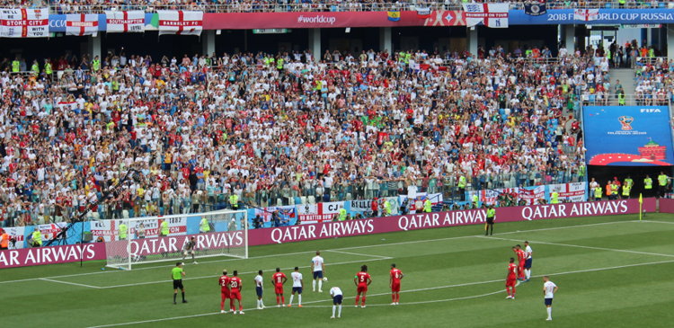 harry kane taking a penalty for England world cup 2018