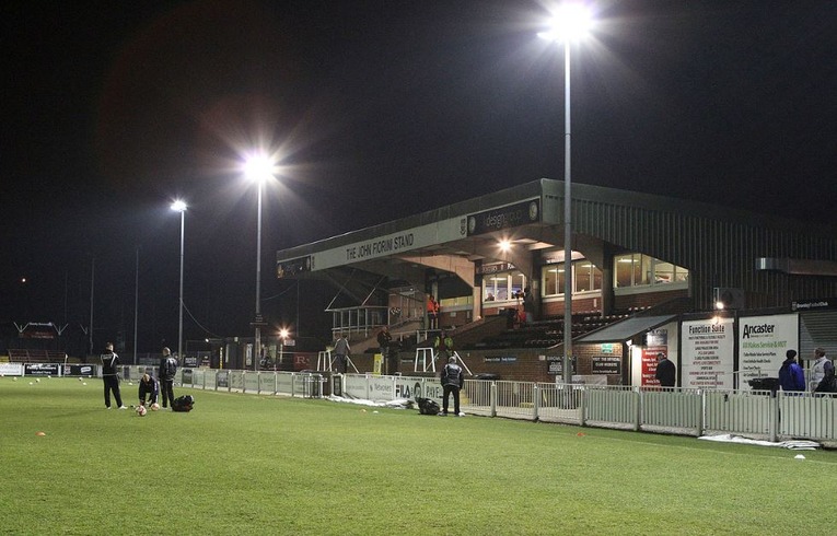 Hayes Lane Stadium at Night