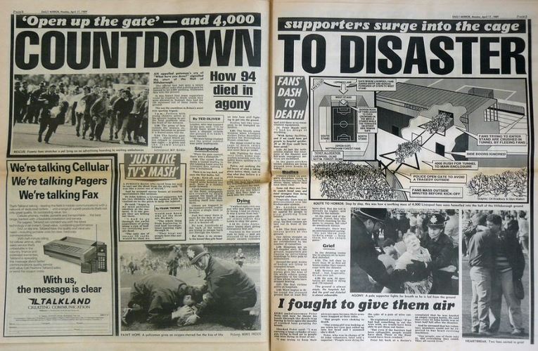 Hillsborough Disaster Newspaper