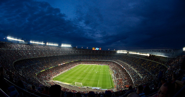 Evening Sky above the Nou Camp