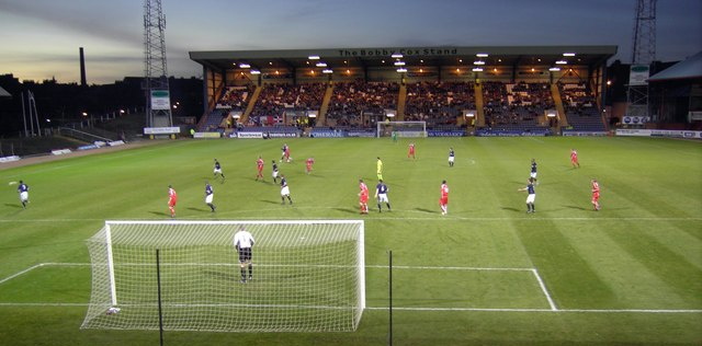 View from behind the goal