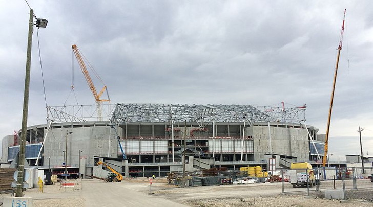 Stade des Lumières under construction