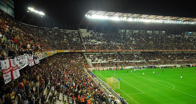 View of the grandstand and Gol Sur