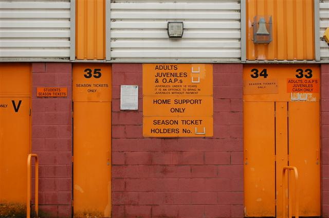 Turnstiles at the George Fox Stand