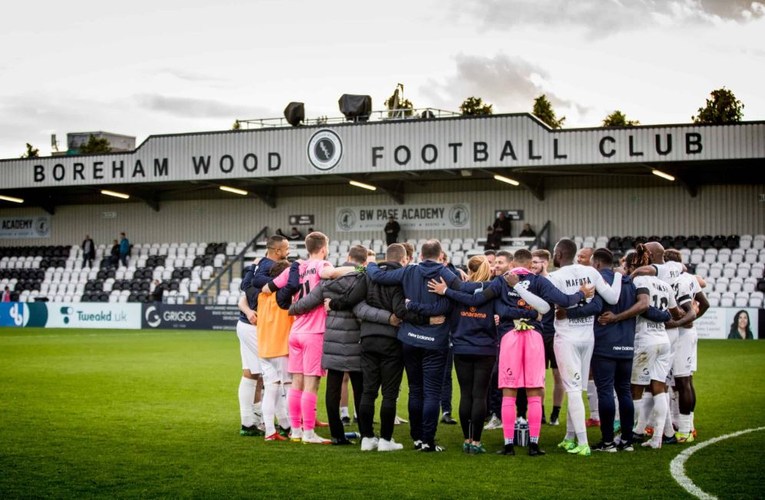 The Team in Front of the Main Stand