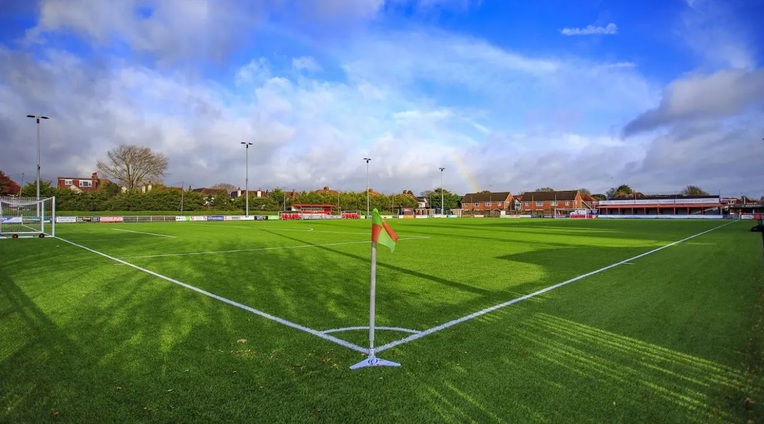 Woodside Road Stadium, Worthing - View From the Corner Flag